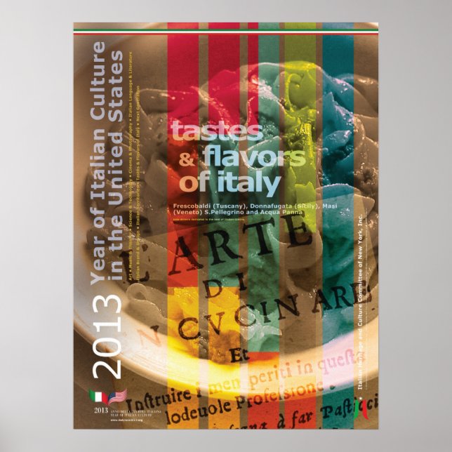 2013 Year of Italian Culture Italy Food Poster (Front)