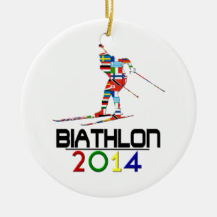 2014: Biathlon Ceramic Tree Decoration