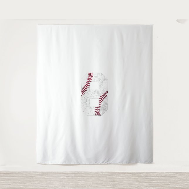 2014 Birthday 8th 8 Year Old Baseball Gift Eighth  Tapestry (Front)