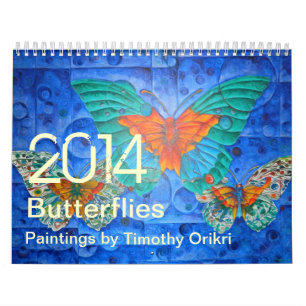 2014 Butterflies~ Paintings by Timothy Orikri Calendar