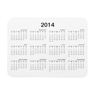 2014 Calendar Fridge Magnet