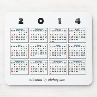 2014 Calendar Mousepad