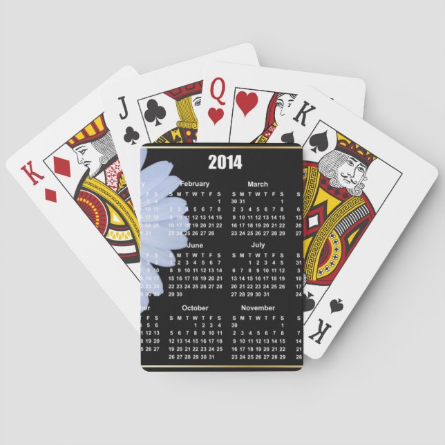 2014 Calendar Playing Cards (Back)