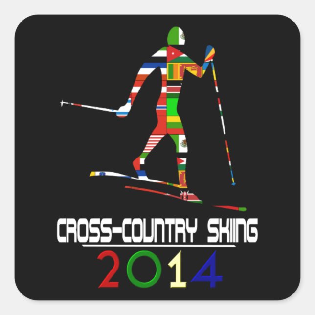 2014: Cross Country Skiing Square Sticker (Front)