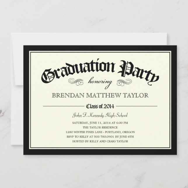 2014 Diploma Graduation Party Invitation (Front)