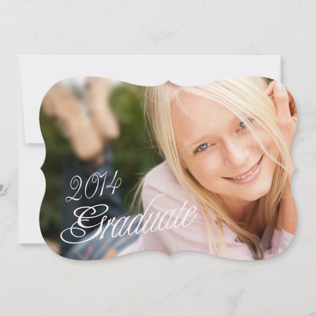 2014 Grad Girly Photo Graduation Party Invitation (Front)