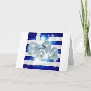 2014 Greek flag Holiday Card