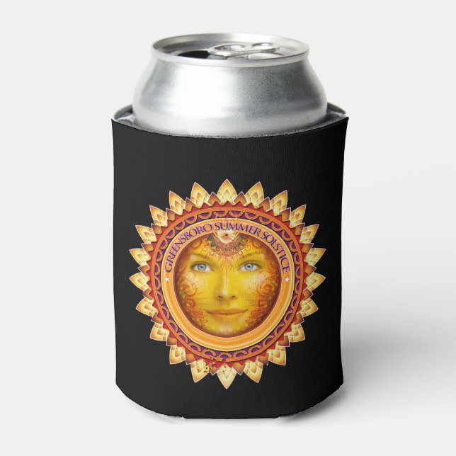 2014 Greensboro Summer Solstice Festival Keepsake Can Cooler (Can Front)