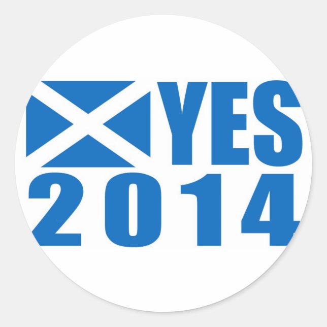 2014 Independence YES Classic Round Sticker (Front)