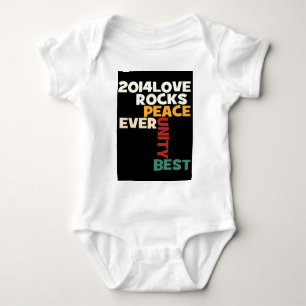 2014 Love Rocks Peace Art Print Baby Bodysuit
