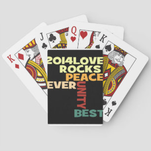 2014 Love Rocks Peace Art Print Playing Cards