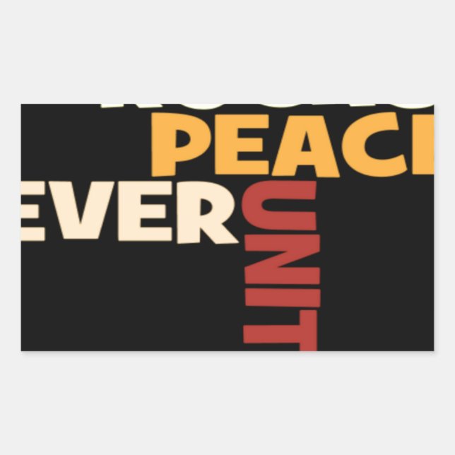2014 Love Rocks Peace Art Print Rectangular Sticker (Front)