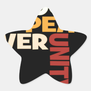 2014 Love Rocks Peace Art Print Star Sticker