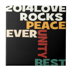 2014 Love Rocks Peace Art Print Tile