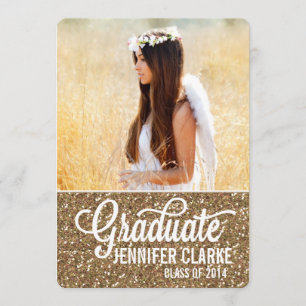 2014 MODERN SCRIPT PHOTO GRADUATION INVITATION