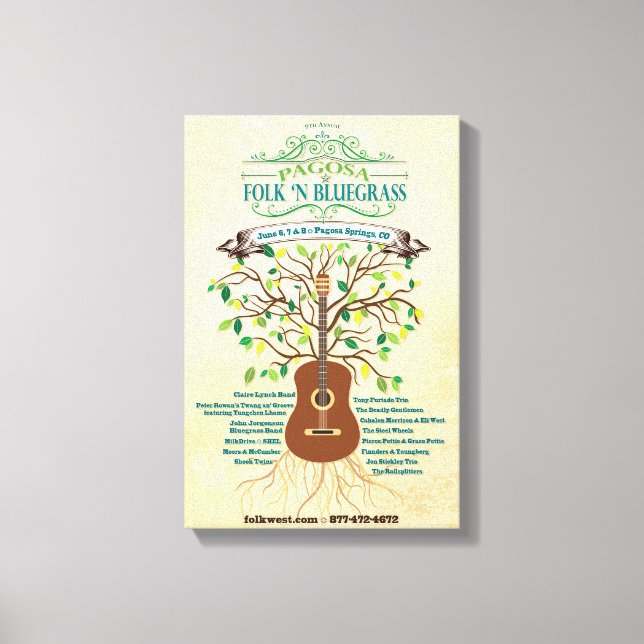 2014 Pagosa Folk 'N Bluegrass Poster Canvas Print (Front)