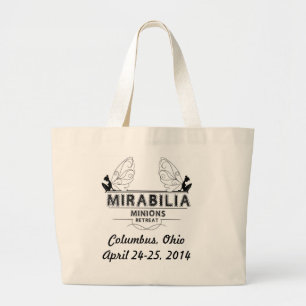2014 Tote, Black Graphic Large Tote Bag