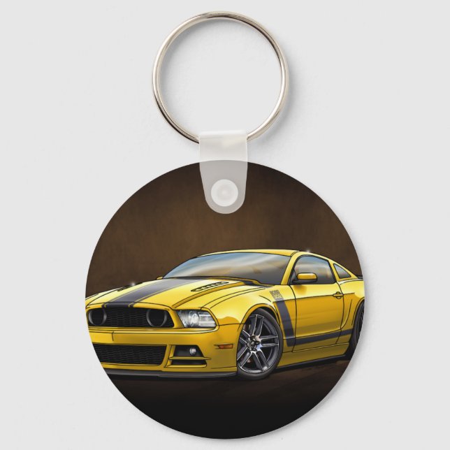 2014 Yellow Boss 302 Key Ring (Front)