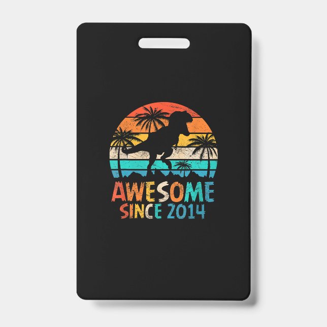 2014s Being Awesome Birthday Tie Dye ID Badge (Front)
