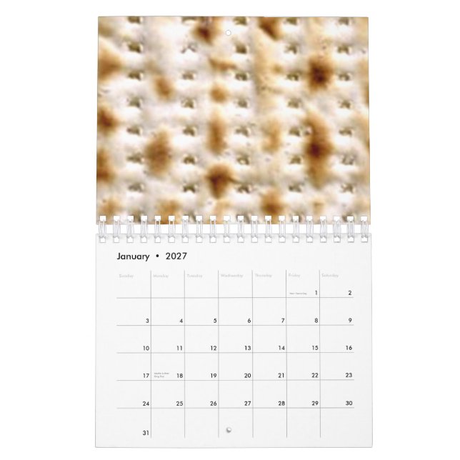 2015-16 Jewish Wall Calendar, 15 Month ~ Customise Calendar (Jan 2027)