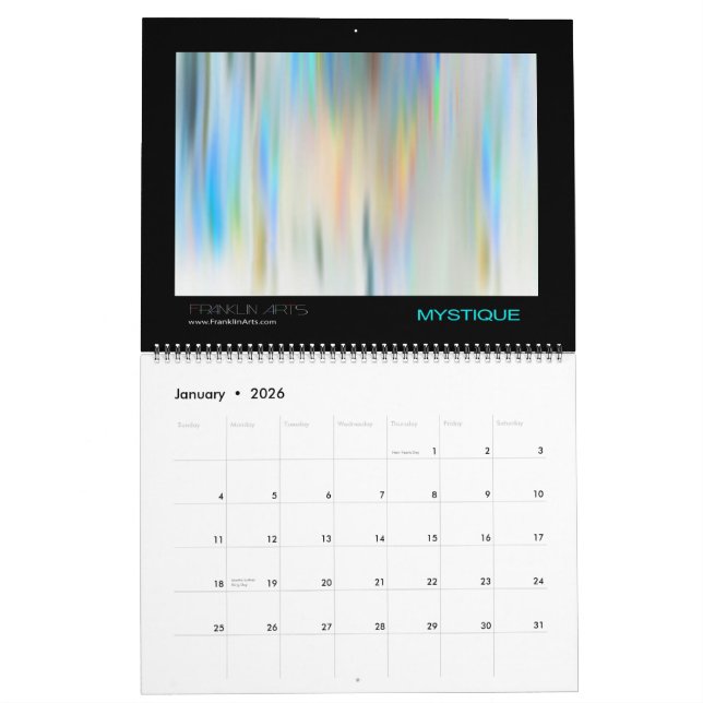 2015 Abstract Art Calendar (Jan 2026)
