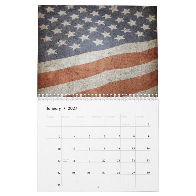 2015 American Pride Calendar (Jan 2027)