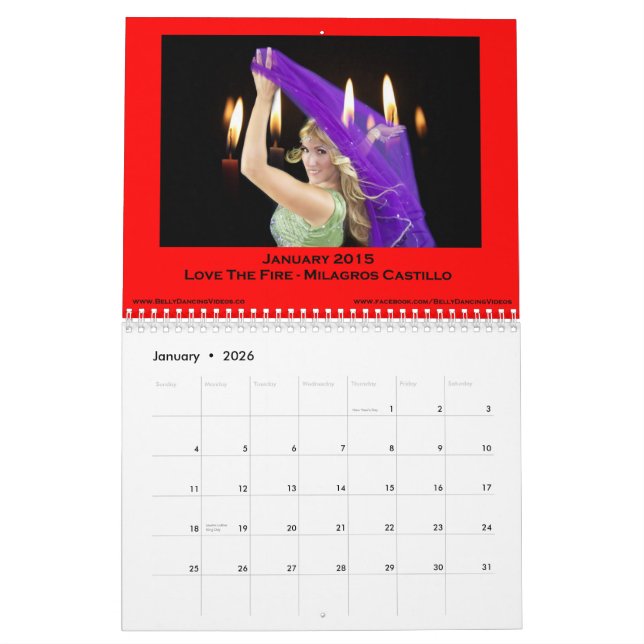 2015 Bellydance Calendar (Jan 2026)