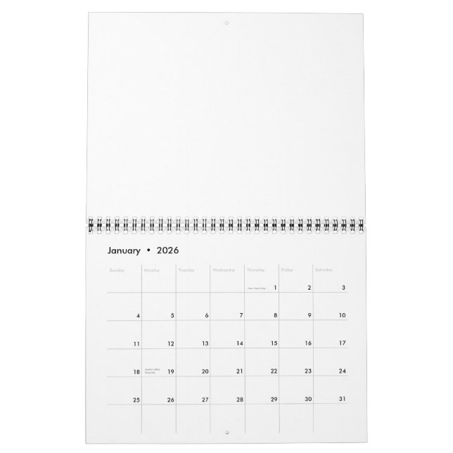 2015 Blank Calendar With Holidays And Blue Wire (Jan 2026)