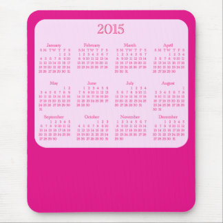 2015 Calendar Antique Pink Mouse Pad