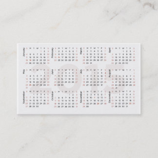 2015 Calendar Business Card