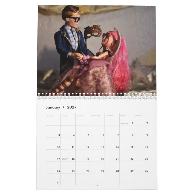 2015 Ever After High Doll Photo Calendar (Jan 2027)