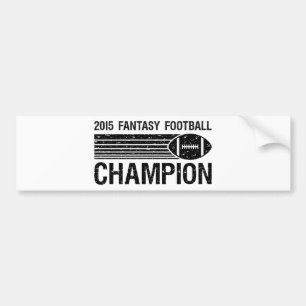 2015 Fantasy Football Champion 1 Bumper Sticker