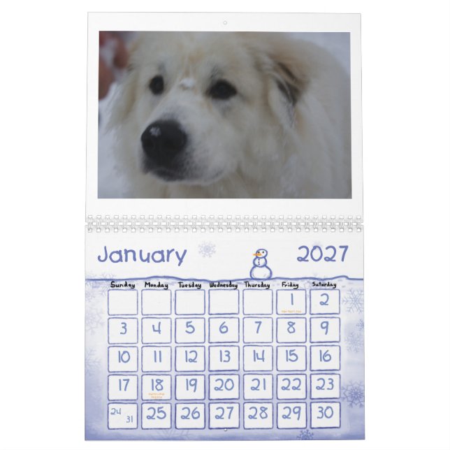 2015 Great Pyrenees Calendar (Jan 2027)