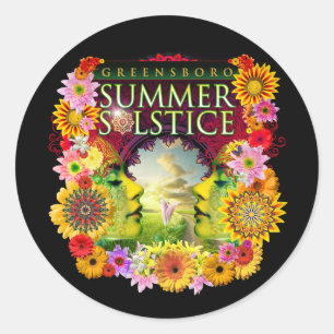 2015 Greensboro Summer Solstice Festival Souvenir Classic Round Sticker