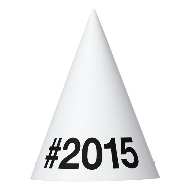 2015 Hashtag 10 Birthday Anniversary Party Hat (Front)