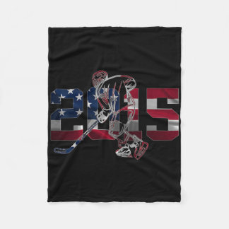 2015 Ice Hockey 11th Birthday Fleece Blanket