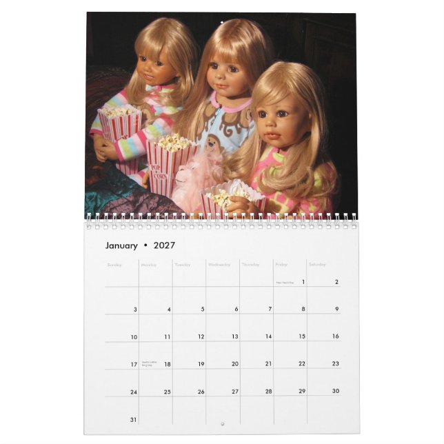 2015 Masterpiece Dolls Photo Calendar (Jan 2027)