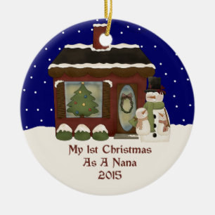 2015 My 1st Christmas As A Nana Ceramic Tree Decoration