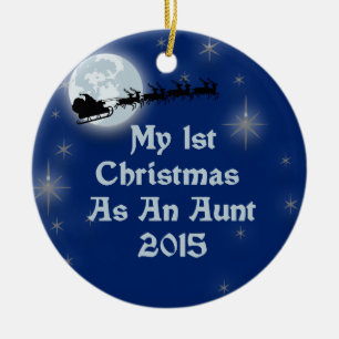 2015 My 1st Christmas As An Aunt Ceramic Tree Decoration