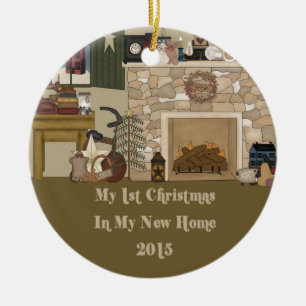 2015 New Home Christmas Primitive Fireplace Ceramic Tree Decoration