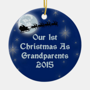 2015 Our 1st Christmas As Grandparents Ceramic Tree Decoration