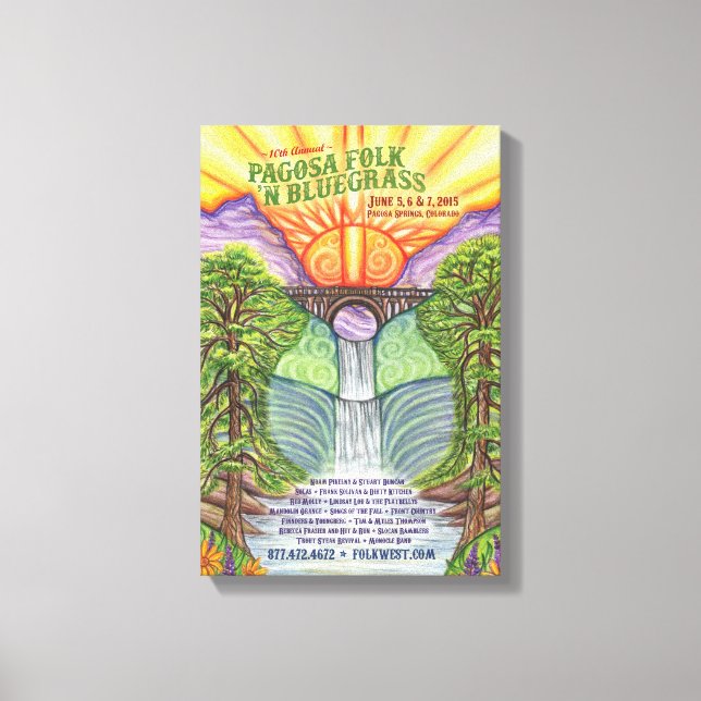 2015 Pagosa Folk 'N Bluegrass Poster Canvas Print (Front)