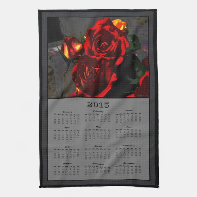2015 Poison Roses cloth calendar (Vertical)