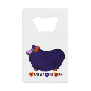 2015 Ram Sheep Goat Year Credit Card Bottle Opener