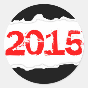 2015 (torn paper) classic round sticker