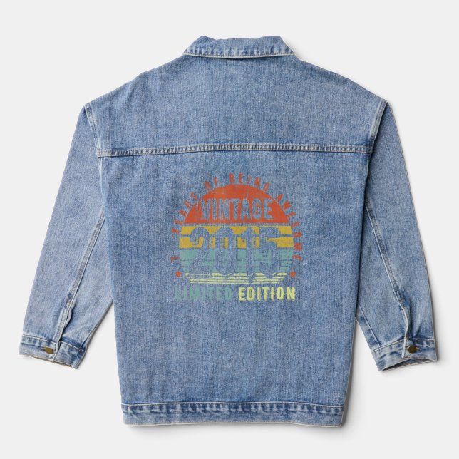 2015 Vintage 2015 7th Birthday Denim Jacket (Back)