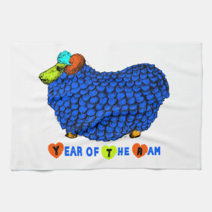 2015 Year of the Ram Sheep or Goat Kitchen Towels