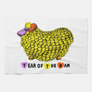 2015 Year of the Ram Sheep or Goat Kitchen Towels