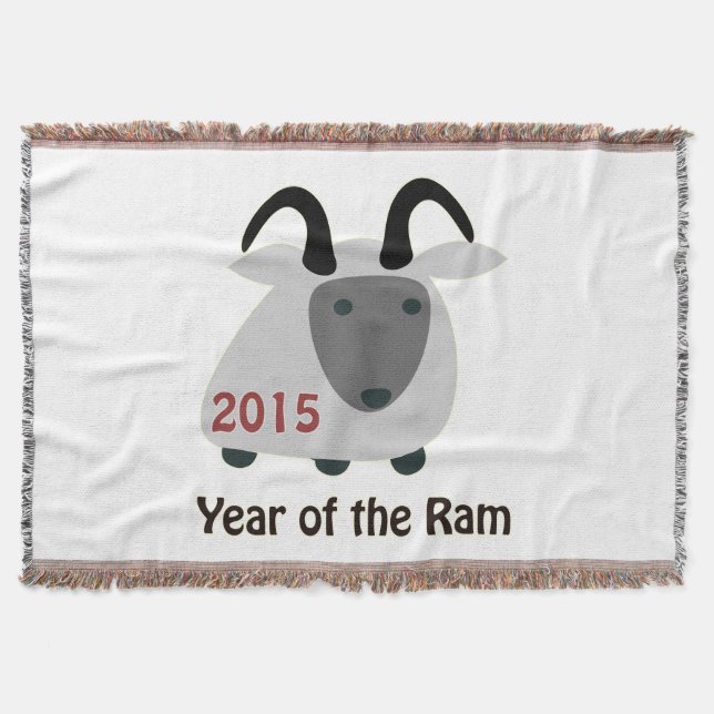 2015  Year of the Ram Throw Blanket (Front)