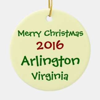 2016 ARLINGTON VIRGINIA MERRY CHRISTMAS ORNAMENT
